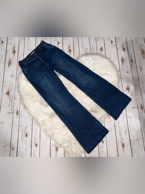 Kancan High Rise Wide Leg Jeans with Double Waistband 9/28